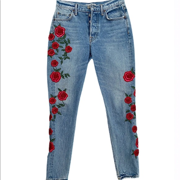 GRLFRND Karolina Embroidered Skinny Jean Size 26 - Picture 2 of 11